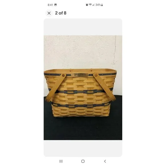 American Traditions Magazine Basket Handle Stirpe 2001 - Picture 2 of 7